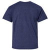 Hanes 498Y - Blues - Heather Navy Back