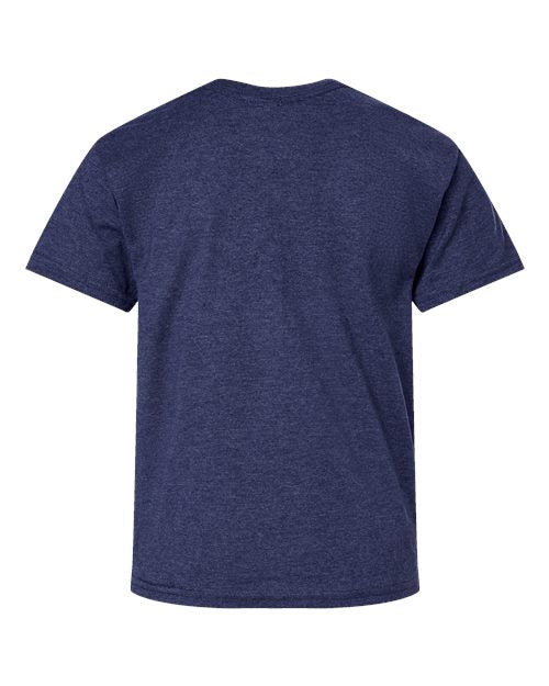 Hanes 498Y - Blues - Heather Navy Back