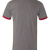 BELLA + CANVAS 3055 - Deep Heather/ Cardinal Back