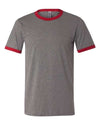 BELLA + CANVAS 3055 - Deep Heather/ Cardinal