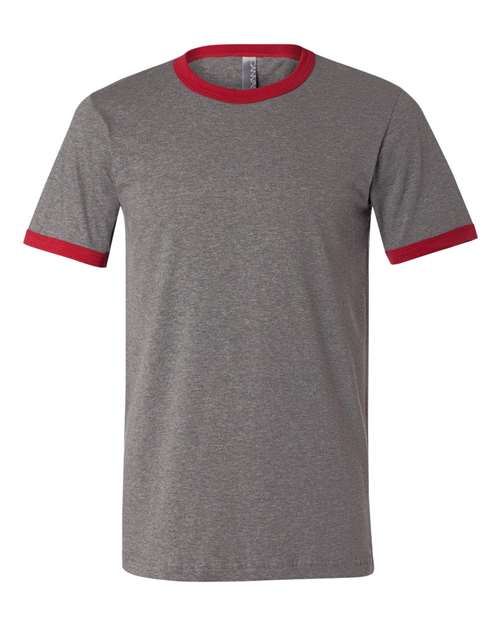BELLA + CANVAS 3055 - Deep Heather/ Cardinal