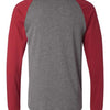 BELLA + CANVAS 3000 - Deep Heather/ Cardinal Back