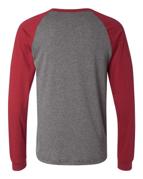 BELLA + CANVAS 3000 - Deep Heather/ Cardinal Back