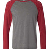 BELLA + CANVAS 3000 - Deep Heather/ Cardinal