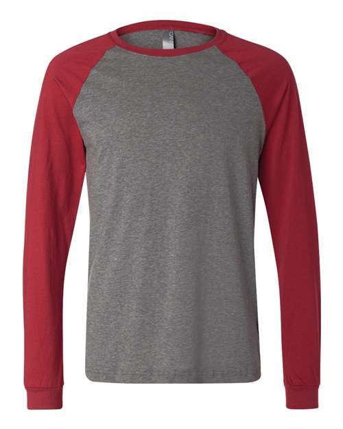 BELLA + CANVAS 3000 - Deep Heather/ Cardinal