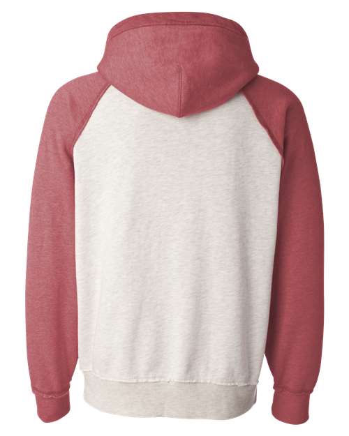 J. America 8885 - Oatmeal Heather/ Simply Red Heather Back