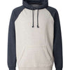 J. America 8885 - Oatmeal Heather/ Vintage Navy Heather