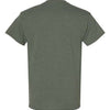Gildan 5000 - Greens - Heather Military Green Back