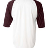 Badger 4133 - White/ Maroon Back