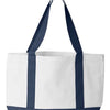Liberty Bags 7002 - White/ Navy Back