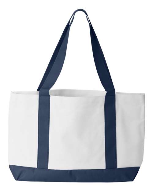 Liberty Bags 7002 - White/ Navy Back