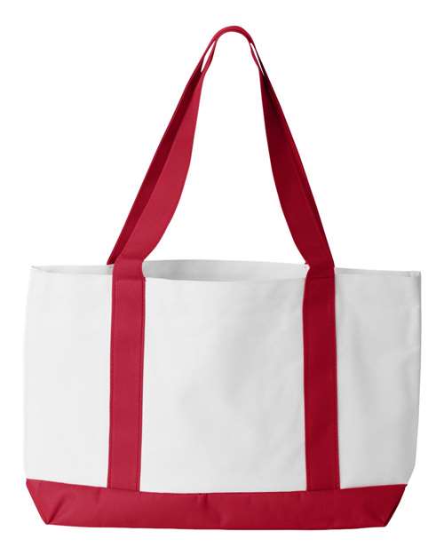 Liberty Bags 7002 - White/ Red Back