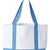 Liberty Bags 7002 - White/ Light Blue Back