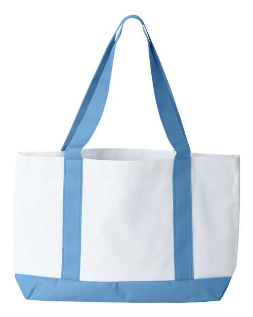 Liberty Bags 7002 - White/ Light Blue Back