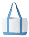 Liberty Bags 7002 - White/ Light Blue