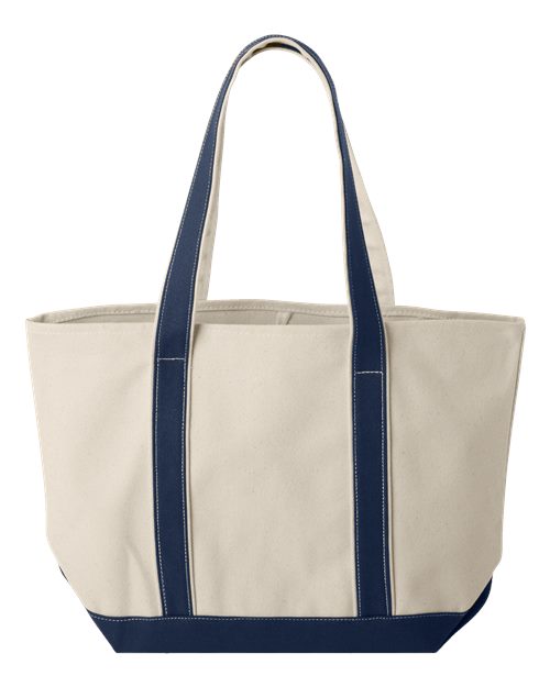 Liberty Bags 8871 - Natural/ Navy Back