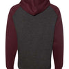 Independent Trading Co. IND40RP - Charcoal Heather/ Burgundy Heather Back
