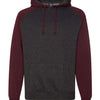 Independent Trading Co. IND40RP - Charcoal Heather/ Burgundy Heather