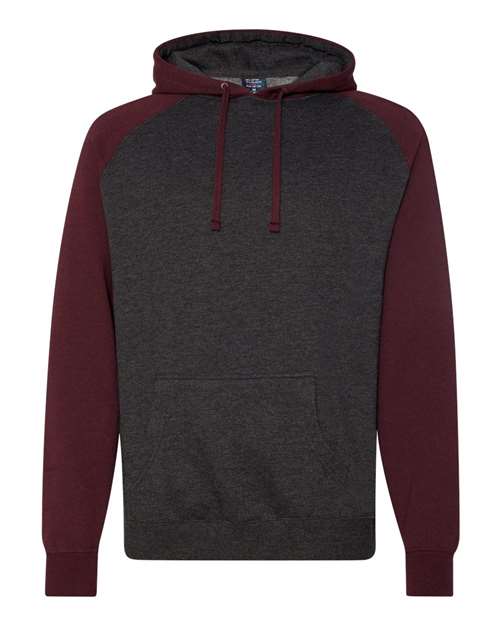 Independent Trading Co. IND40RP - Charcoal Heather/ Burgundy Heather