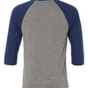 BELLA + CANVAS 3200 - Blues - Grey/ Navy Triblend Back