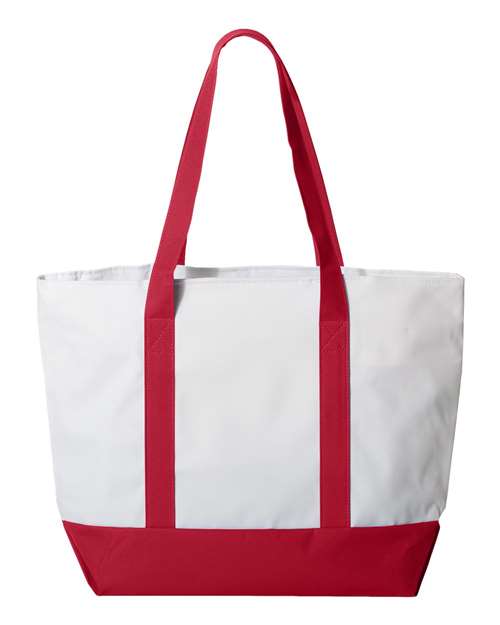 Liberty Bags 7006 - White/ Red Back