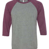 BELLA + CANVAS 3200 - Reds & Pinks - Grey/ Maroon Triblend