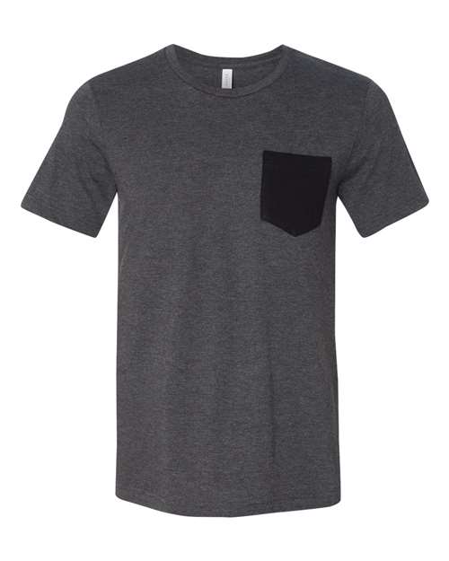 BELLA + CANVAS 3021 - Dark Grey Heather/ Black