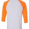 BELLA + CANVAS 3200 - Whites & Neutrals - White/ Neon Orange Back