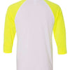 BELLA + CANVAS 3200 - Whites & Neutrals - White/ Neon Yellow Back