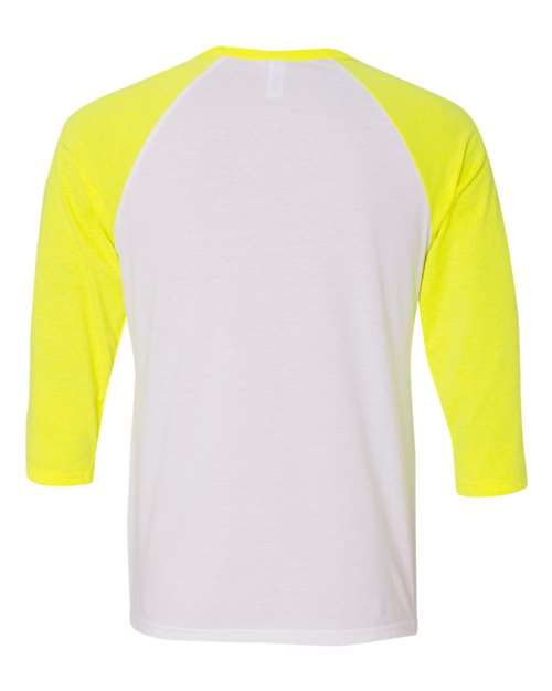 BELLA + CANVAS 3200 - Whites & Neutrals - White/ Neon Yellow Back