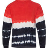 J. America 8219 - Red/ Navy Tie-Dye Back