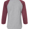 LAT 3530 - Vintage Heather/ Vintage Burgundy Back