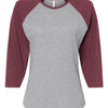 LAT 3530 - Vintage Heather/ Vintage Burgundy