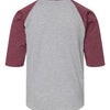 LAT 6130 - Vintage Heather/ Vintage Burgundy Back