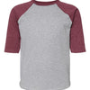 LAT 6130 - Vintage Heather/ Vintage Burgundy