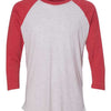 Next Level 6051 - Whites & Neutrals - Vintage Red Sleeves/ Heather White Body