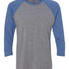 Next Level 6051 - Blues - Vintage Royal Sleeves/ Premium Heather Body