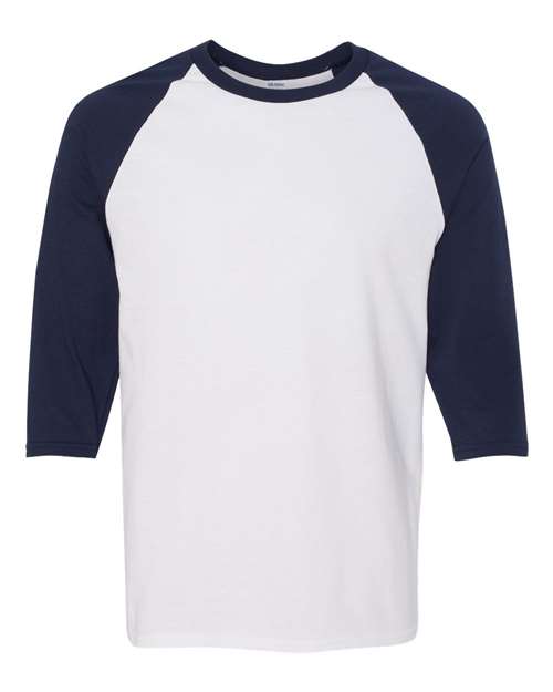 Gildan 5700 - White/ Navy