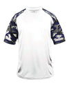 Badger 4141 - Whites & Neutrals - White/ Navy Camo