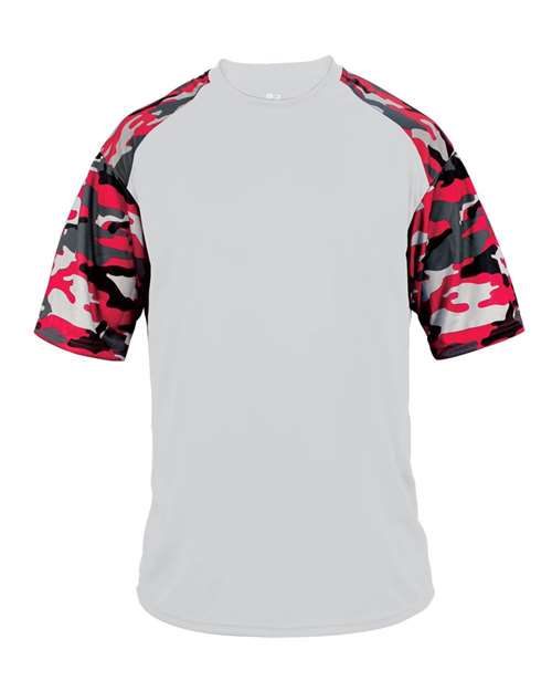 Badger 4141 - Whites & Neutrals - White/ Red Camo