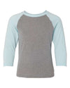 Next Level 3352 - Ice Blue Sleeves/ Dark Heather Grey Body