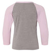 Next Level 3352 - Lilac Sleeves/ Dark Heather Grey Body Back