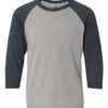 Next Level 3352 - Midnight Navy Sleeves/ Dark Heather Grey Body