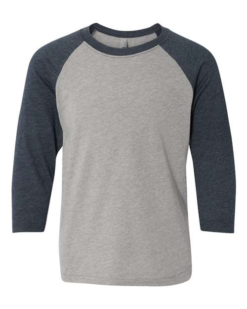 Next Level 3352 - Midnight Navy Sleeves/ Dark Heather Grey Body