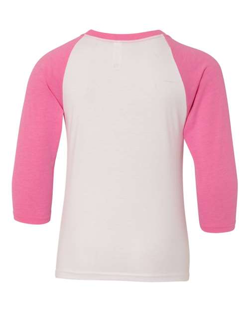 Next Level 3352 - Hot Pink Sleeves/ White Body Back
