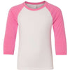 Next Level 3352 - Hot Pink Sleeves/ White Body