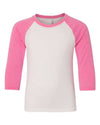 Next Level 3352 - Hot Pink Sleeves/ White Body