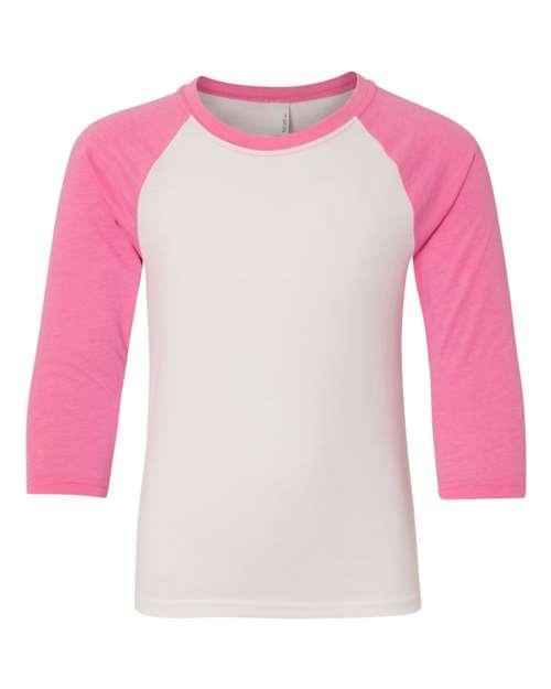 Next Level 3352 - Hot Pink Sleeves/ White Body