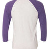 Next Level 6051 - Whites & Neutrals - Purple Rush Sleeves/ Heather White Body Back