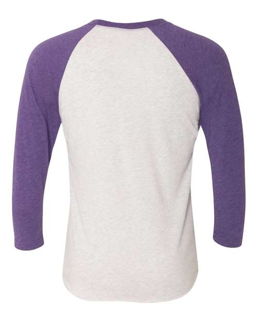 Next Level 6051 - Whites & Neutrals - Purple Rush Sleeves/ Heather White Body Back